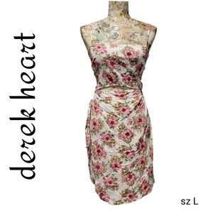 Derek Heart Cotton Cut Out Waist Pink Floral Cottagecore Fairycore Dress
